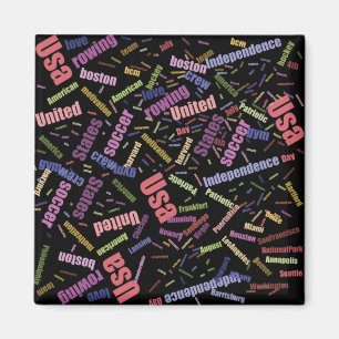 Aimant Une collection de mots colorés qui décrivent l'Amé