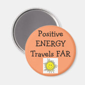 Aimant Une énergie positive voyage loin (Recto/Verso)