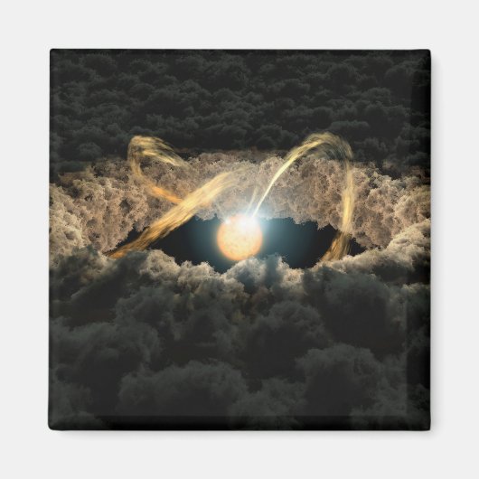 Aimant Une Étoile Entourée D'Un Disque Protoplanétaire (Devant)