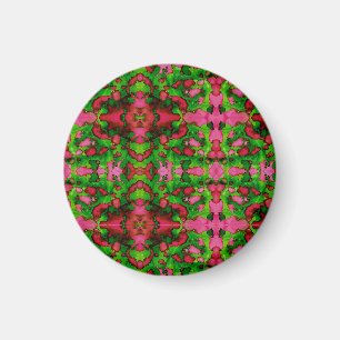 Aimant Une étude en rose et vert