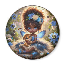 Une fée et son Lion Cub Blue