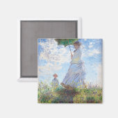Aimant Une femme avec un parasol par Claude Monet (Recto/Verso)