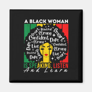 Aimant Une Femme Noire Parle Écouter Et Apprendre Afro Wo