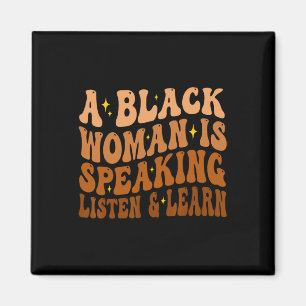 Aimant Une Femme Noire Parle Écouter Et Apprendre Pour Af