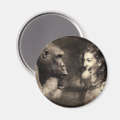 Aimant Une Femme Qui Fait De Gorilla Rire (Recto/Verso)