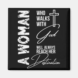 Aimant Une femme qui marche avec Dieu atteindra toujours