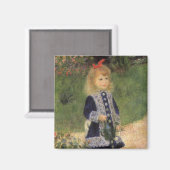 Aimant Une fille à la canne d'arrosage par Pierre Renoir (Recto/Verso)