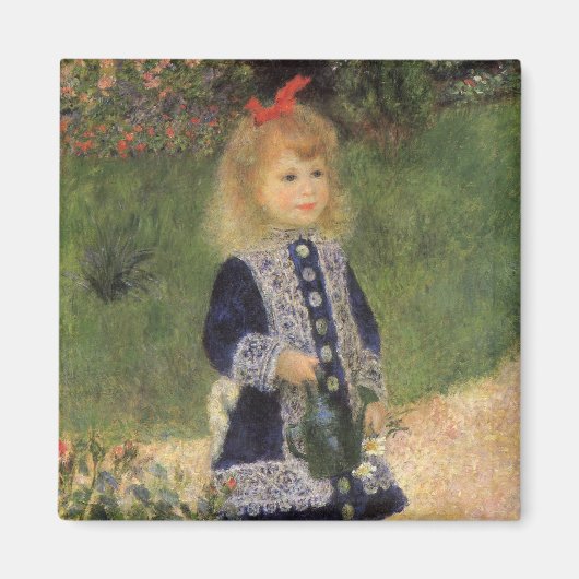 Aimant Une fille à la canne d'arrosage par Pierre Renoir (Devant)