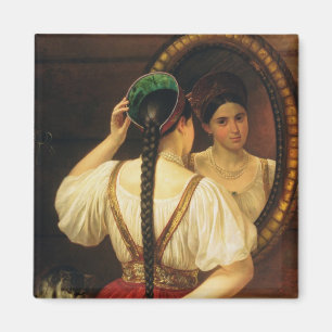 Aimant Une fille au miroir, 1848