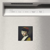 Aimant Une fille avec un masque noir (In Situ (Lave-vaisselle))