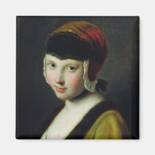 Aimant Une fille avec un masque noir