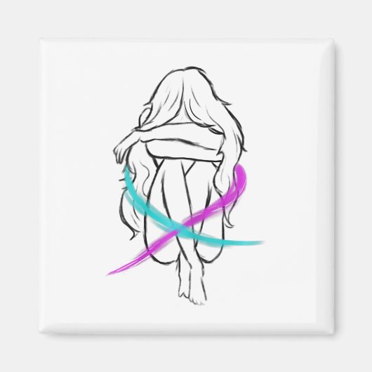 Aimant Une Fille Pleure Introvert Un Défenseur De La Prév (Devant)