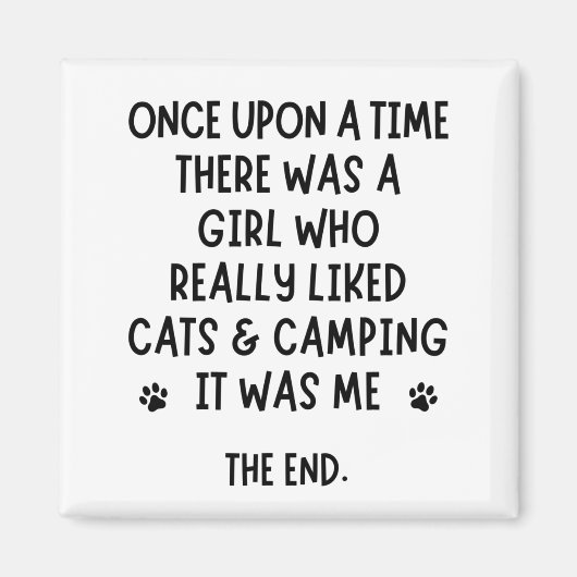 Aimant Une fille qui aimait vraiment les chats et le camp (Devant)