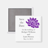 Aimant Une fleur de Lotus Enregistrer l'aimant de date (v (Recto/Verso)