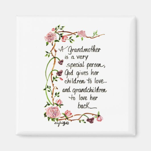 Aimant Une grand-mère est une personne très spéciale (Devant)