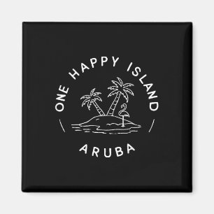 Aimant Une île heureuse Aruba Souvenir Vacances d'été Ma