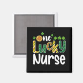 Aimant Une infirmière chanceuse à la Saint-Patrick (Recto/Verso)