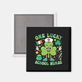 Aimant Une infirmière scolaire chanceuse Saint-Patrick Sh (Recto/Verso)
