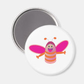 Aimant Une jolie abeille rose (Recto/Verso)