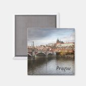 Aimant Une journée orageuse à Prague photo souvenir (Recto/Verso)