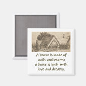 Aimant Une Maison Est Faite De Murs Et Poutres - Citation (Recto/Verso)