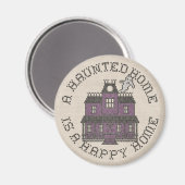 Aimant Une maison hantée est une maison heureuse croix St (Recto/Verso)