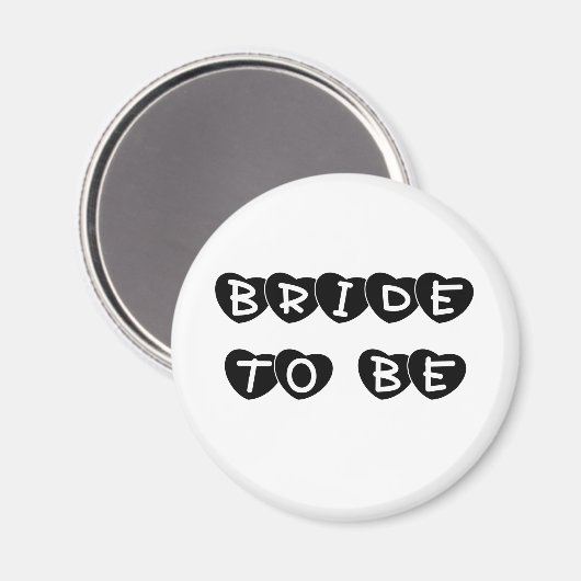 Aimant Une mariée de coeur noir (Recto/Verso)