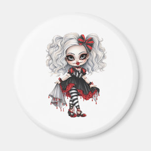 Aimant Une mignonne fille Halloween collection de design