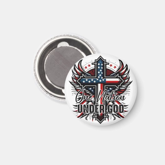 Aimant Une nation sous Dieu (Recto/Verso)