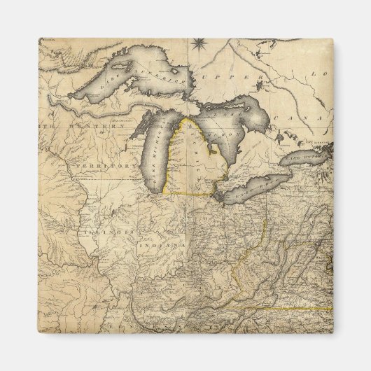 Aimant Une nouvelle carte correcte des Etats-Unis (Devant)