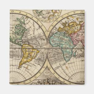 Aimant Une nouvelle carte du monde entier avec les alizés