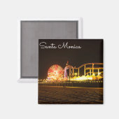 Aimant Une Nuit À Père Noël Monica California (Recto/Verso)