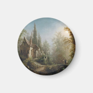 Aimant Une nuit illuminée par la Lune au-dessus d'une cha