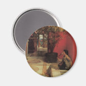 Aimant Une Oleander par Alma Tadema, Fleurs Vintages (Recto/Verso)