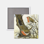 Aimant Une paire de Robins (Recto/Verso)