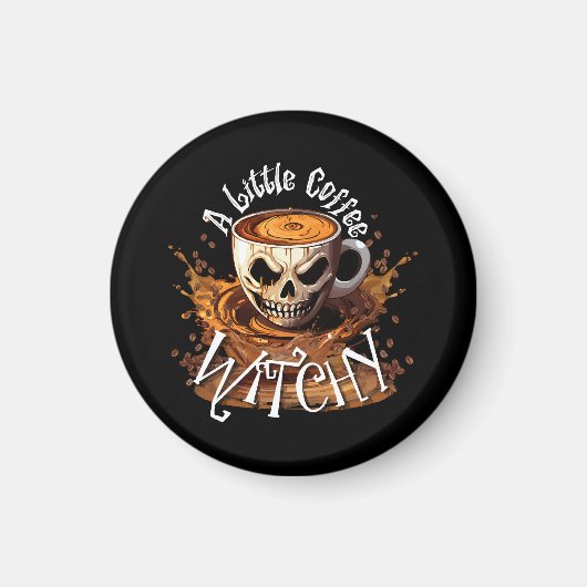 Aimant Une Petite Sorcière de Café (Devant)