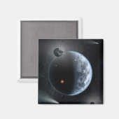 Aimant Une Planète Comme La Terre Avec Des Océans Qui Rev (Recto/Verso)