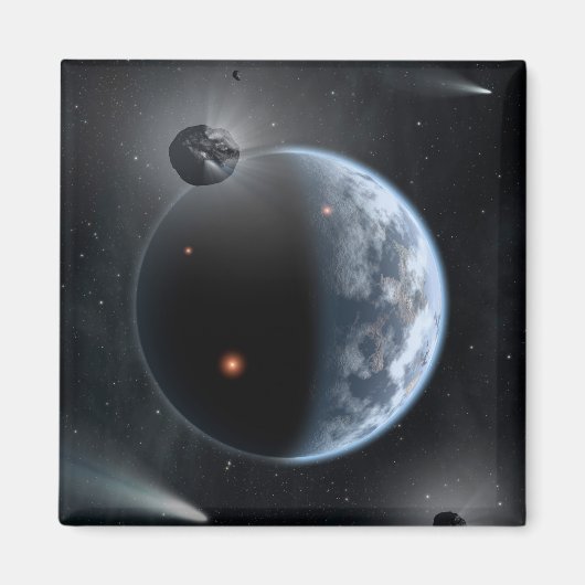 Aimant Une Planète Comme La Terre Avec Des Océans Qui Rev (Devant)