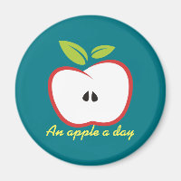 Une pomme aux contours rouges et aux feuilles vert