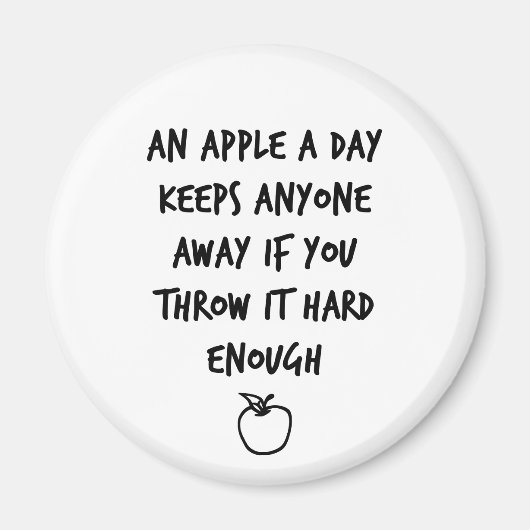 Aimant Une pomme par jour (Devant)