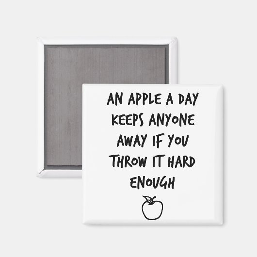 Aimant Une pomme par jour (Recto/Verso)