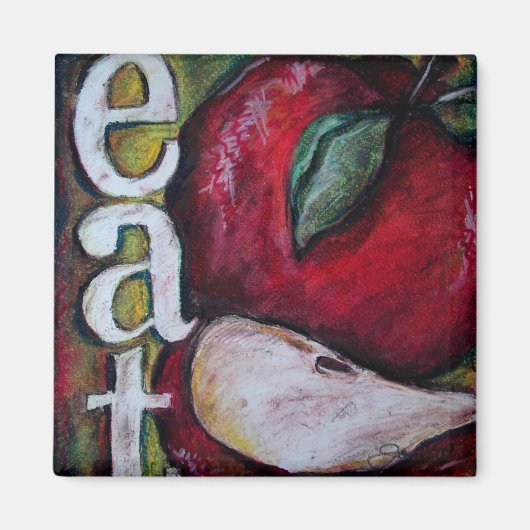 Aimant Une Pomme Par Jour. . . Manger! (Devant)