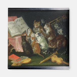 Aimant Une réunion musicale des chats