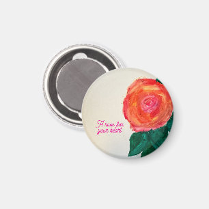 Aimant Une rose pour votre cœur