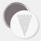 Aimant Une tranche de numéros Pi (Recto/Verso)