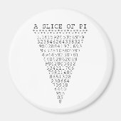 Aimant Une tranche de numéros Pi (Devant)