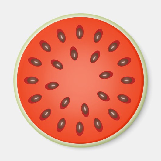 Aimant Une tranche de pastèque rouge (Devant)