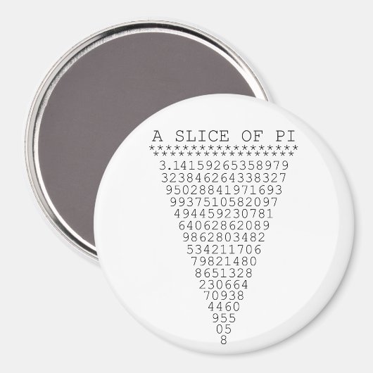 Aimant Une tranche de présentation Pi (Recto/Verso)