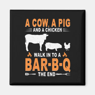 Aimant Une vache un cochon et un poulet entrent dans un R