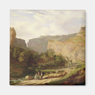 Aimant Une vue de la gorge de cheddar (huile sur la